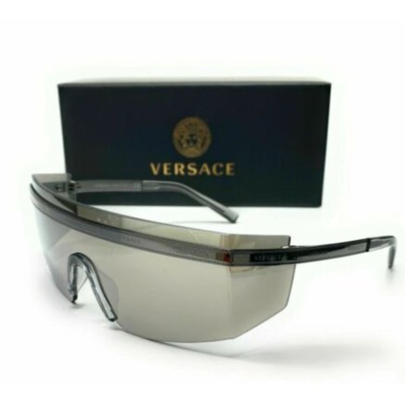 Versace Unisex Gunmetal Light Grey Sunglasses!